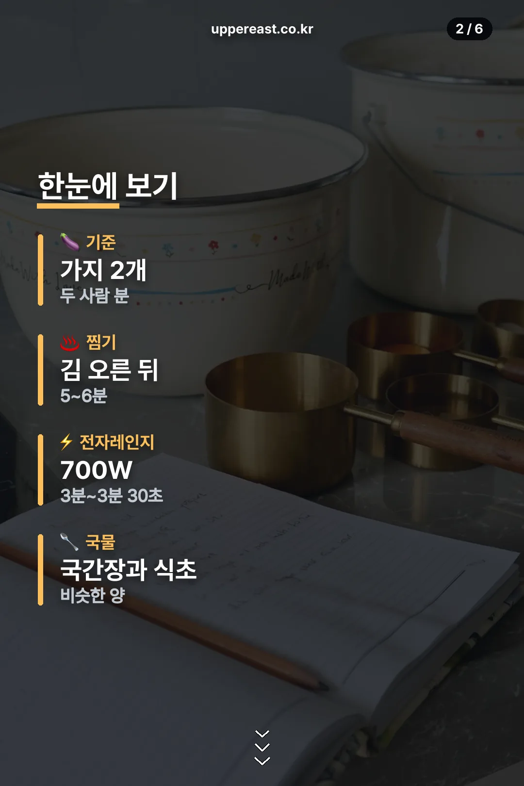 재료와 시간 요약