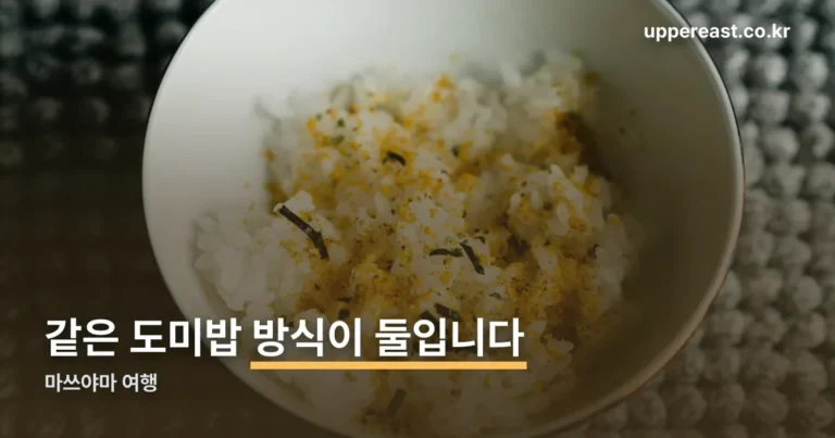 마쓰야마 여행 — 도미밥은 두 가지 방식으로 나옵니다
