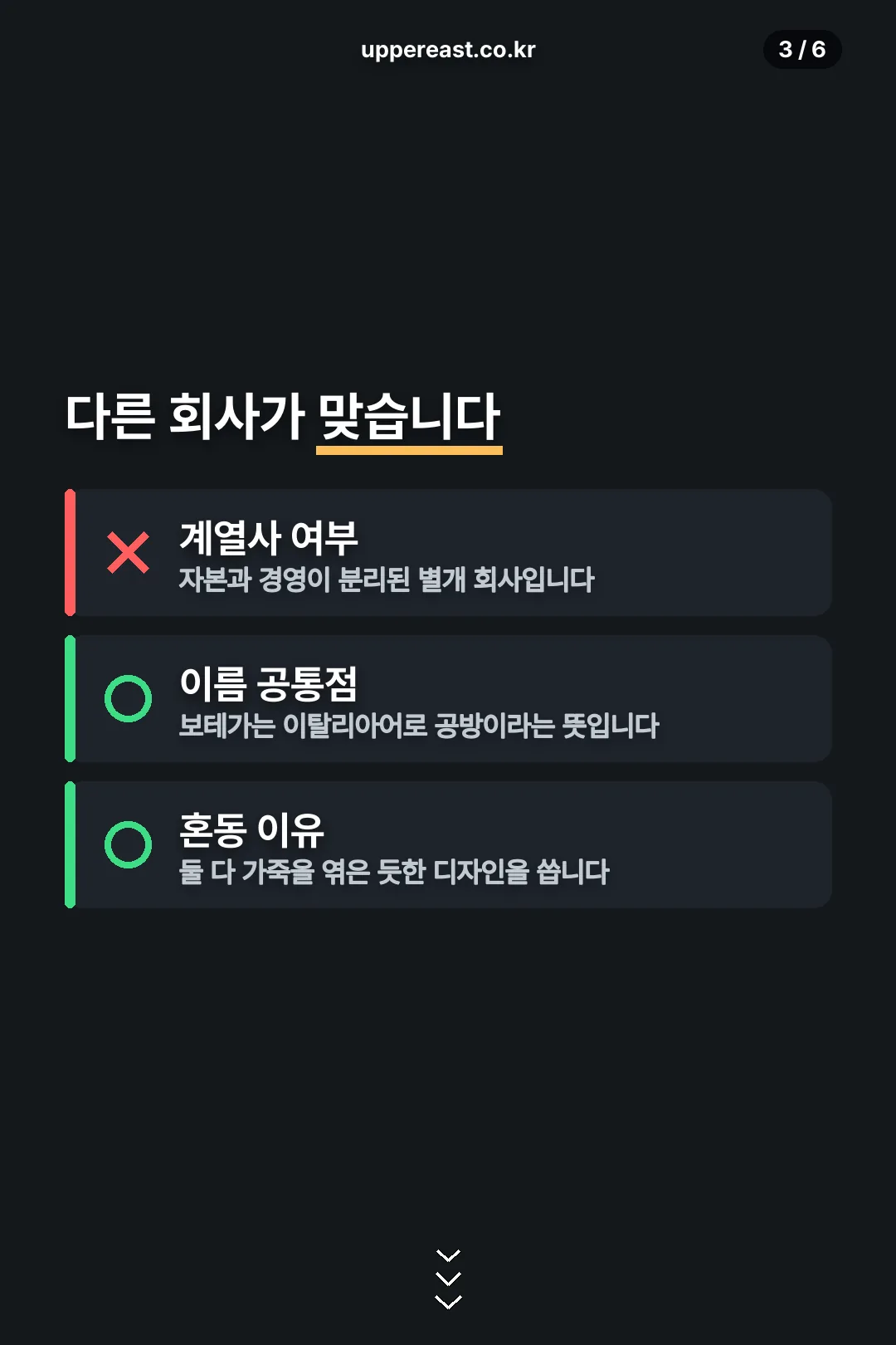 계열사 여부 확인