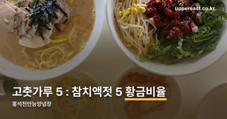 홍석천만능양념장 황금비율 — 살림남 콩나물무침 양념 그대로