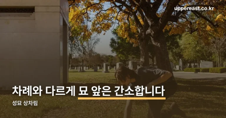 성묘 상차림 — 차례와 다르게, 묘 앞은 간소하게 차립니다